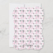 Modern Pink Kitchen Bridal Dusche Einladung (Rückseite)