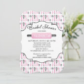 Modern Pink Kitchen Bridal Dusche Einladung (Stehend Vorderseite)