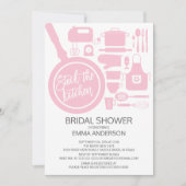 Modern Pink Kitchen Bridal Dusche Einladung (Vorderseite)