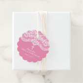 Modern Pink & Lace Erste Heilige Kommune Geschenkanhänger (Beispiel)