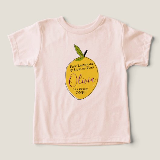 Modern Pink Lemonade 1. Geburtstag (Design Vorderseite)