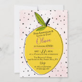 Modern Pink Lemonade 1. Geburtstag Einladung (Vorderseite)