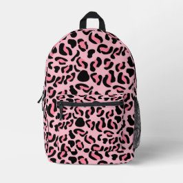 Modern Pink Leopard Pattern Animal Bedruckter Rucksack