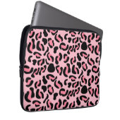 Modern Pink Leopard Pattern Animal Laptopschutzhülle (Vorne Rechts)