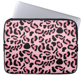 Modern Pink Leopard Pattern Animal Laptopschutzhülle