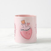 Modern Pink Love Vibes Only Love Position Name   Tasse (Zentrum)
