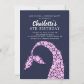 Modern Pink Mermaid zum Geburtstag Einladung (Vorderseite)