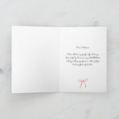 Modern Pink Merry Christmas Folded Feiertagskarte (Innenseite)