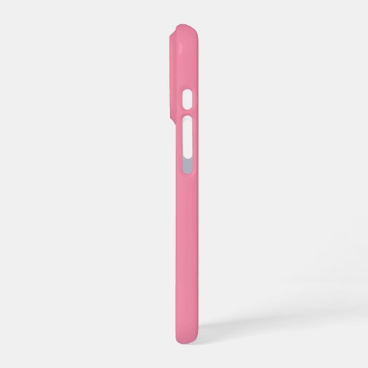 Modern Pink Minimalist Vertical Monogram iPhone Ca Hülle (Linke Seite)