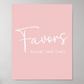 Modern Pink Oh Baby Simple Baby Dusche Gefallen Un Poster (Vorne)