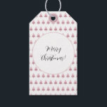Modern Pink Ombre Christmas Tree Muster Geschenkanhänger<br><div class="desc">Digitale Kunst</div>