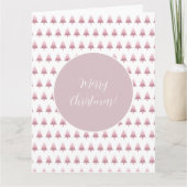 Modern Pink Ombre Christmas Tree Muster Karte (Vorderseite)