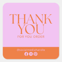 Modern Pink \ orange, Vielen Dank für Ihre Bestell