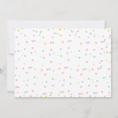 Modern Pink Pastel Sweet Donut 1. Geburtstag Einladung (Rückseite)