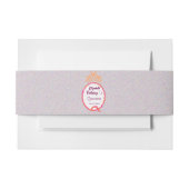 Modern Pink Peach Squiggle Butterflies Quinceañera Einladungsbanderole (Vorderseite Beispiel)