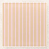 Modern Pink Peach Taffy Striptee Glasuntersetzer (Vorderseite)