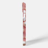 Modern Pink Pearl Glitzer Individuelle Name Monogr Case-Mate iPhone Hülle (Rückseite / Links)