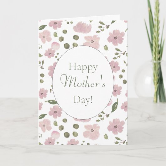 Modern Pink Peonies Frohen Muttertag! Karte (Vorderseite)