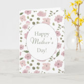 Modern Pink Peonies Frohen Muttertag! Karte (Gelbe Blume)