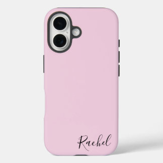 Modern Pink Personalized Name iPhone 16 Hülle