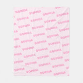 Modern Pink Personalized Repeating Name Pattern Fleecedecke (Vorderseite)