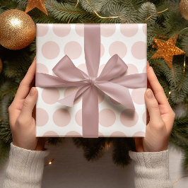 Modern Pink Polka Dots Weihnachtswrapping Papier Geschenkpapier