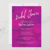 Modern Pink Purple Bokeh Wedding Bridal Shower Einladung (Vorderseite)