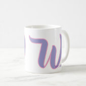 Modern Pink & Purple Monogram Personalized Name W Kaffeetasse (VorderseiteRechts)