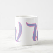 Modern Pink & Purple Monogram Personalized Name W Kaffeetasse (Mittel)