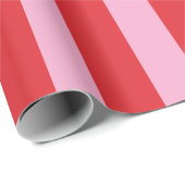 Modern Pink & Red Bold Stripe Geschenkpapier (Rolleneckpunkt)