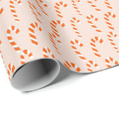 Modern Pink Red Christmas Candy Cane Muster Geschenkpapier (Rolleneckpunkt)