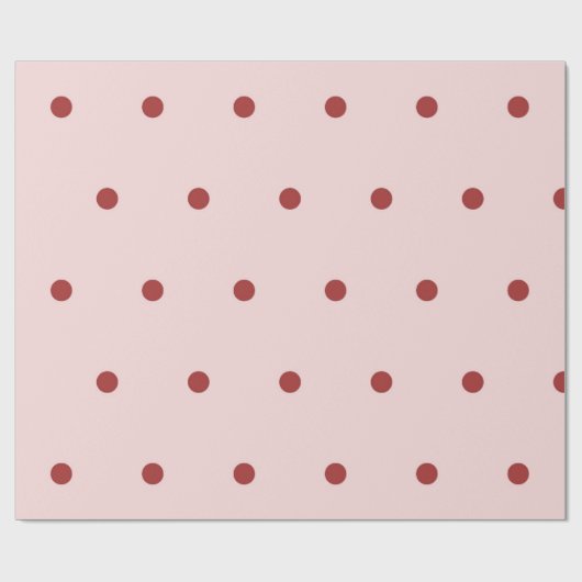 Modern Pink & Red Polka Dots Pattern Geschenkpapier (Flach)
