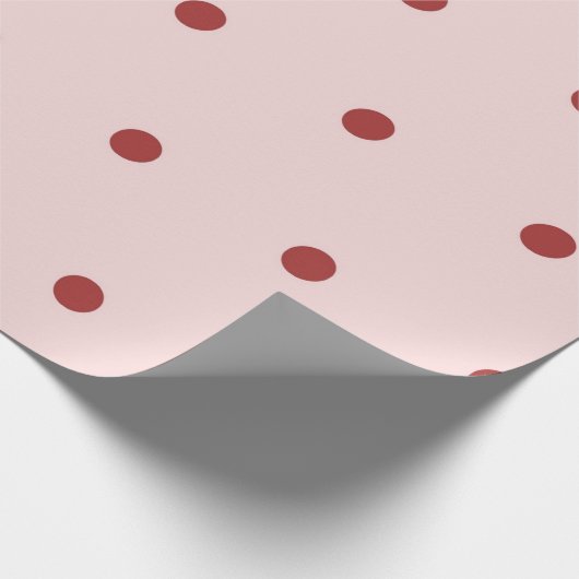 Modern Pink & Red Polka Dots Pattern Geschenkpapier (Ecke)