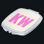 Modern Pink Red Shadow Monogram Personalisiert Taschenspiegel<br><div class="desc">Bleibe mit unserem modernen Pink und Red Shadow Monogram Compact Mirror fantastisch unterwegs. Dieses stilvolle Accessoire präsentiert ein gewagtes Monogramm mit einem trendigen rosa und roten Schatteneffekt und ist sowohl funktional als auch modern. Dieser Spiegel ist perfekt für Touchs und als personalisiertes Geschenk sorgt er für modernen Flair.</div>