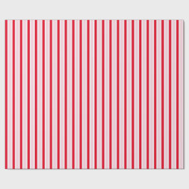 Modern Pink Red Striped Christmas Geschenkpapier