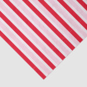 Modern Pink Red Striped Christmas Seidenpapier (Detail)