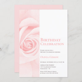 Modern Pink Rose Birthday Party Einladung