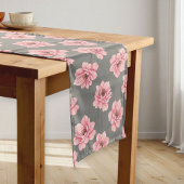 Modern Pink Rose Table Runner Großer Tischläufer