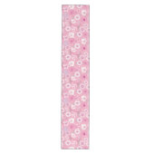 Modern Pink Rose Table Runner Mittelgroßer Tischläufer (Vorderseite)
