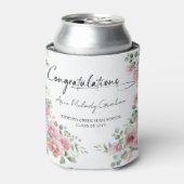 Modern Pink Roses Congratulations Graduation Dosenkühler (Kanne Vorderseite)