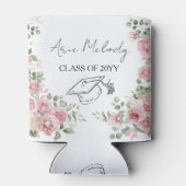 Modern Pink Roses Congratulations Graduation Dosenkühler (Rückseite)