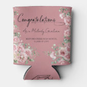 Modern Pink Roses Congratulations Graduation Dosenkühler (Vorderseite)