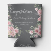 Modern Pink Roses Congratulations Graduation Dosenkühler (Vorderseite)