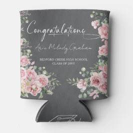 Modern Pink Roses Congratulations Graduation Dosenkühler