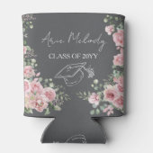 Modern Pink Roses Congratulations Graduation Dosenkühler (Rückseite)