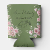 Modern Pink Roses Congratulations Graduation Dosenkühler (Rückseite)