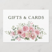 Modern Pink Roses Gifts & Cards Sign for Frame (Vorderseite)