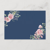 Modern Pink Roses QR-code Details Graduation Begleitkarte (Rückseite)