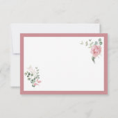 Modern Pink Roses Script Graduation Dankeskarte (Rückseite)