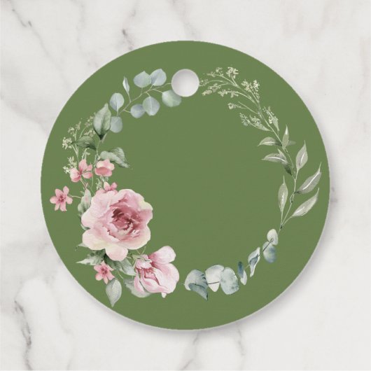 Modern Pink Roses Script Graduation Geschenkanhänger (Rückseite)